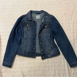 Copper Key Distressed Denim Jacket